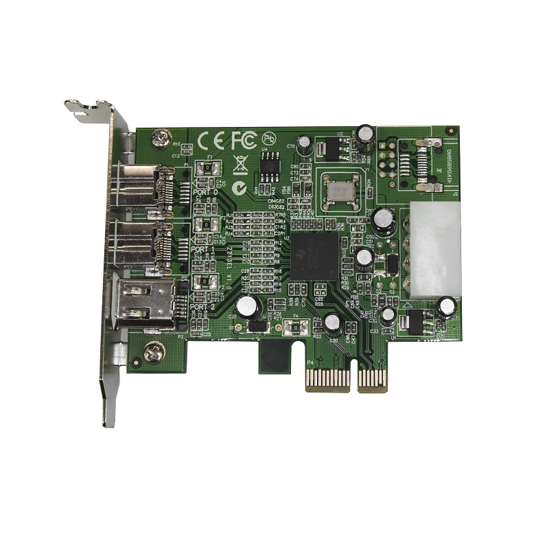 StarTech PEX1394B3LP 3 Port 2b 1a Low Profile 1394 PCI Express FireWire Card Adapter